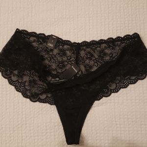 Black thong NWT